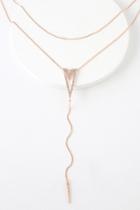 All The Best Rose Gold Rhinestone Layered Necklace | Lulus