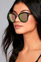 Perverse | Thelma Black And Pink Mirrored Sunglasses | Lulus