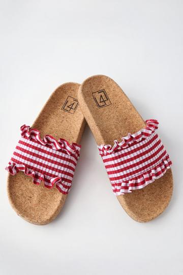 Lfl Alexa Red Gingham Slide Sandals | Lulus