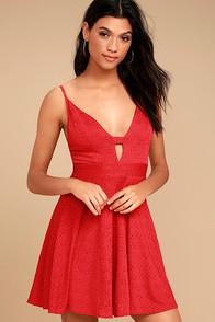Lucy Love Slay Red Skater Dress