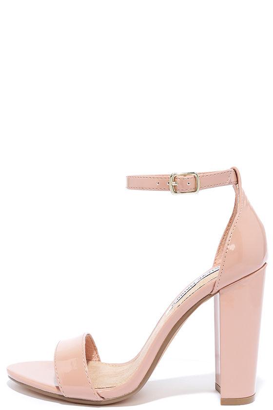 Steve Madden Carrson Blush Patent Ankle Strap Heels | Lulus