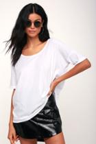 Project Social T C'est La Vie White Wide Cut Tee | Lulus