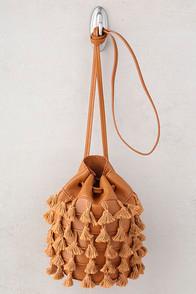 Lulus Holbox Tan Fringe Bucket Bag