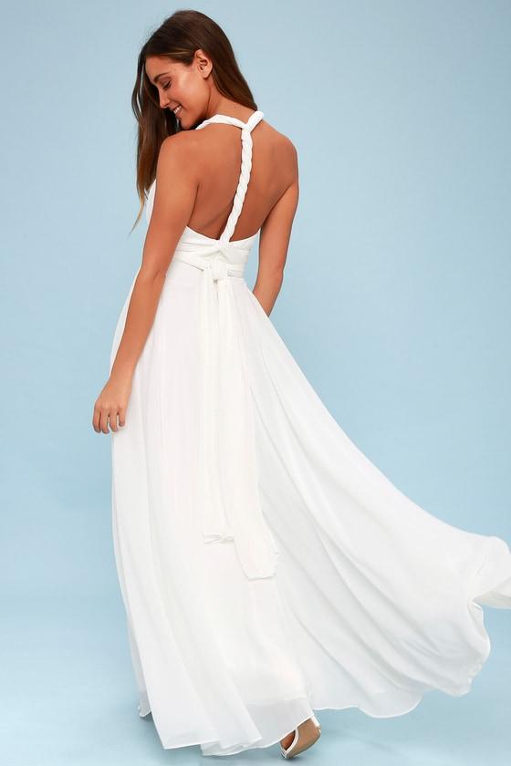 Magical Evening White Convertible Maxi Dress | Lulus
