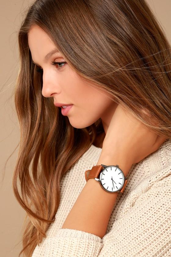Lulus | Generations Gunmetal And Brown Watch | Vegan Friendly