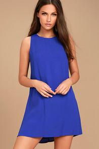 Lulus Sassy Sweetheart Royal Blue Shift Dress