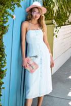 Lush | Ocean Traveler Blue Striped Midi Dress | Size Large | 100% Rayon | Lulus