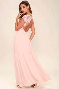 Lulus The Greatest Blush Pink Lace Maxi Dress