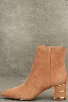 Steven By Steve Madden Bailei Sand Suede Leather Booties