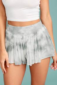 Ppla Alondra Grey Tie-dye Shorts