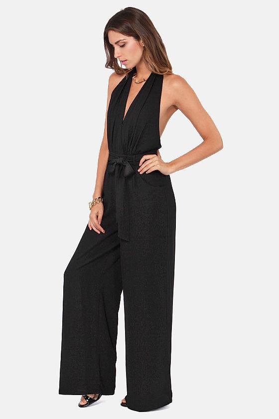 Hop Skip And Jumpsuit Backless Black Jumpsuit