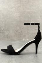 Lover Black Suede Ankle Strap Heels | Lulus