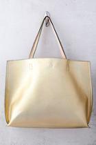 Lulus Stuff Of Dreams Peach And Gold Reversible Tote