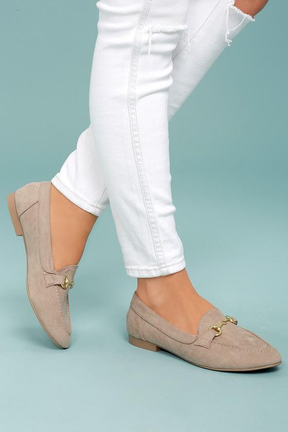 Molly Lynn Taupe Suede Loafers | Lulus