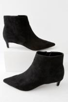 Charles David Kiss Black Suede Pointed Toe Ankle Booties | Lulus