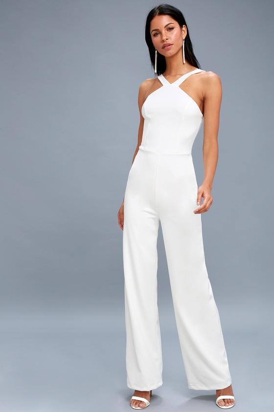 Calle Ocho White Wide-leg Jumpsuit | Lulus