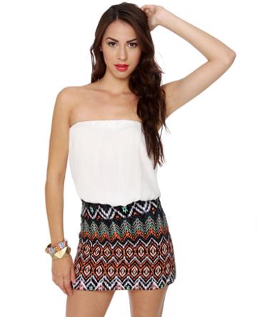 Tube-ilee Strapless White Top