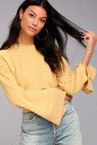 Project Social T Louis Golden Yellow Cropped Sweatshirt | Lulus