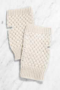 Fame Accessories Trellis Trained Light Beige Fingerless Gloves