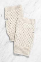 Fame Accessories Trellis Trained Light Beige Fingerless Gloves
