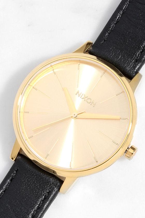 Nixon | Kensington Leather Gold Watch | Lulus