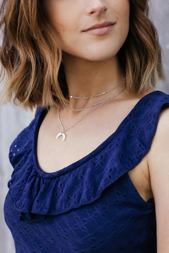 Linsley Silver Layered Necklace | Lulus