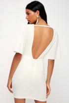 Here's To You White Backless Dress | Lulus