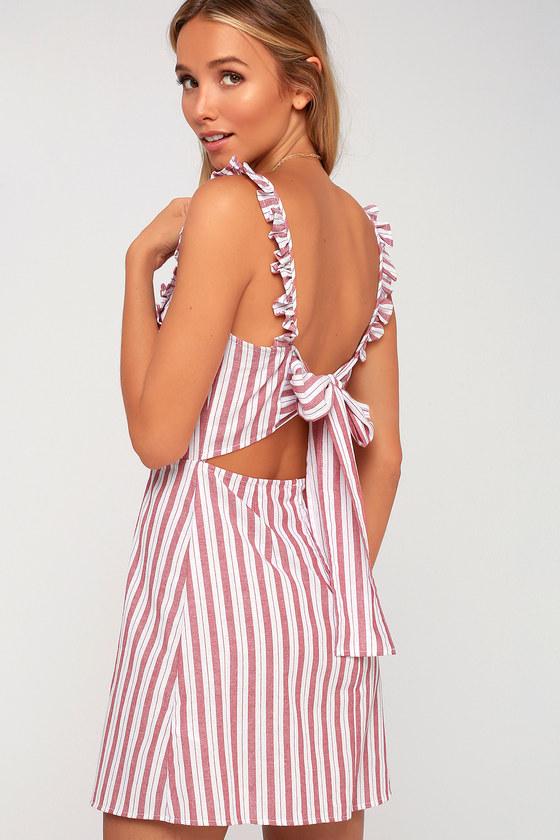 The Fifth Label Acacia Red Striped Tie-back Dress | Lulus