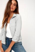 Jack By Bb Dakota Zoey Light Grey Jacket | Lulus