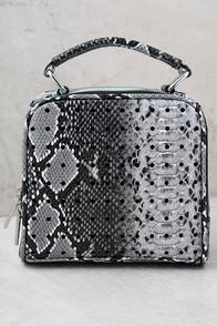 Skinnydip London Holey Grey Snakeskin Purse