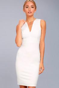 Lulus Quite Spectacular Ivory Bodycon Dress