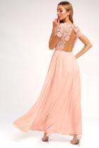 The Greatest Blush Pink Lace Maxi Dress | Lulus