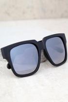 Quay On The Prowl Black And Silver Mirrored Sunglasses