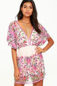 Raga In The Fields Purple Embroidered Dress