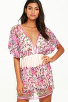 Raga In The Fields Purple Embroidered Dress