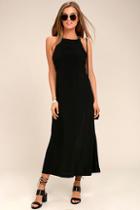 Lucy Love On Repeat Black Midi Dress