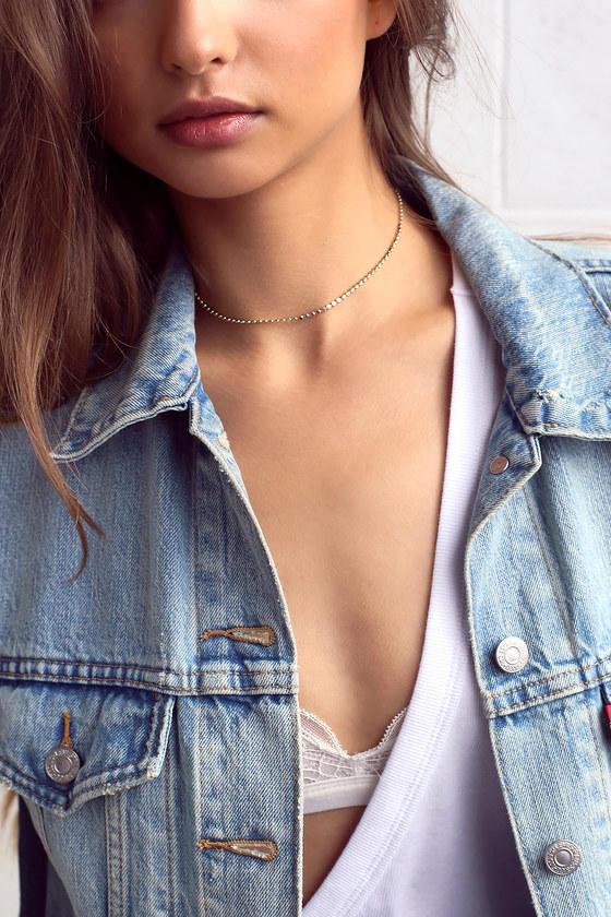 Glimmer Of Light Gold Choker Necklace | Lulus