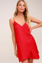 Dots Going On? Red Polka Dot Wrap Dress | Lulus