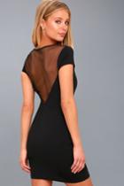 Bless This Mesh Black Mesh Bodycon Dress | Lulus
