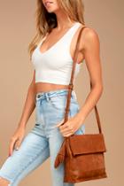 Lulus Heart Of The Nomad Brown Suede Leather Purse