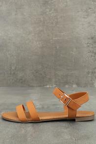 Bamboo Euphrates Tan Flat Sandals