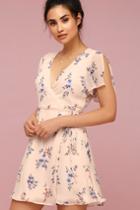 Fowler Blush Pink Floral Print Wrap Dress | Lulus