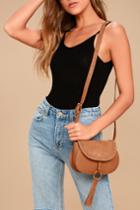 Boone Brown Genuine Suede Leather Purse | Lulus