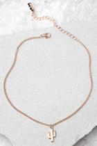 Lulus Desert Daze Rose Gold Choker Necklace