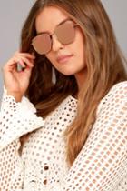 Perverse | Em Rose Gold And Pink Mirrored Sunglasses | Lulus