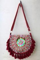 Lulus Exciting Escapade Washed Red Embroidered Crossbody Bag
