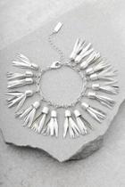 Lulus Pieces Of Paradise Silver Bracelet