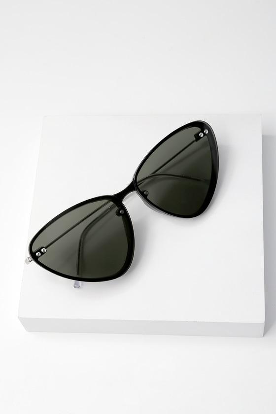 Spitfire Twice Shy Black Cat-eye Sunglasses | Lulus