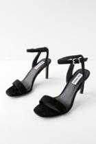 Steve Madden Faith Black Suede Ankle Strap Heels | Lulus