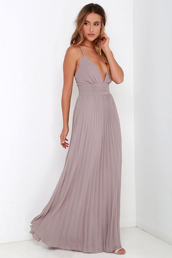 Other | Depths Of My Love Taupe Maxi Dress | Size Small | Grey | Lulus